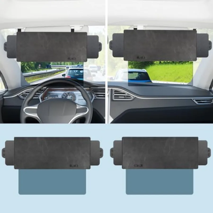 2 Pack Polarized Sun Visor Extender for Car with 2 Side Sunshade, Car Visor Extender Sun Blocker, Upgraded UV400 Sun Visor Exte
2 Pack Polarized Sun Visor Extender for Car with 2 Side Sunshade, Car Visor Extender Sun Blocker, Upgraded UV400 Sun Visor Exte