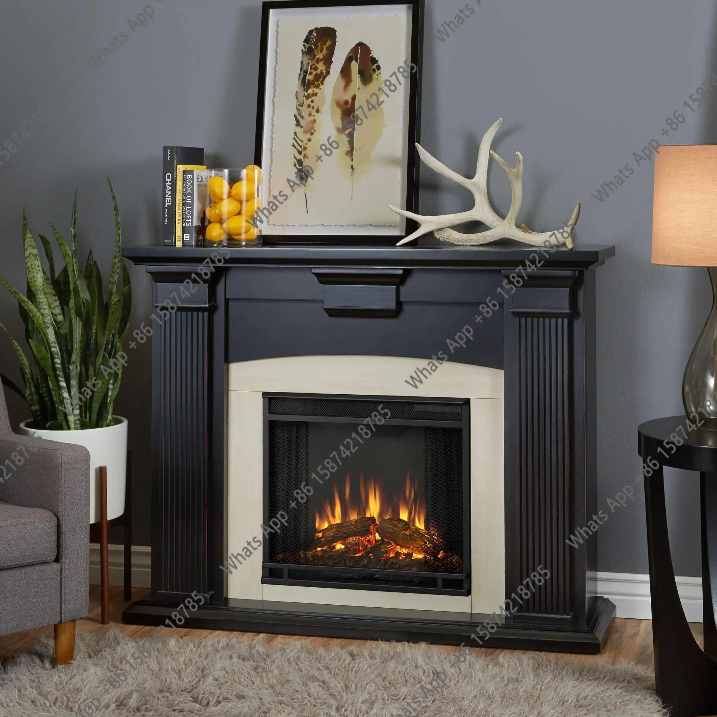 American solid wood fireplace, living room viewing simulation, fake flame old decoration, case desk, entrance fireplace rack
American solid wood fireplace, living room viewing simulation, fake flame old decoration, case desk, entrance fireplace rack
