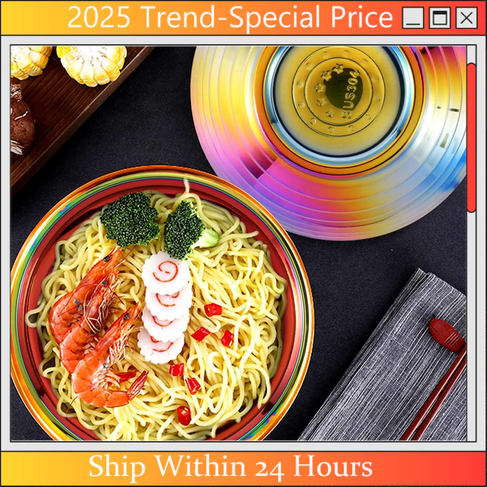 AA64 Round Noodle Food Bowl Double Layer Anti-Scalding Tableware For Hot Pot Sauce Soup Rice Big Ramen Bowl Stainless Steel Bowl
AA64 Round Noodle Food Bowl Double Layer Anti-Scalding Tableware For Hot Pot Sauce Soup Rice Big Ramen Bowl Stainless Steel Bowl
