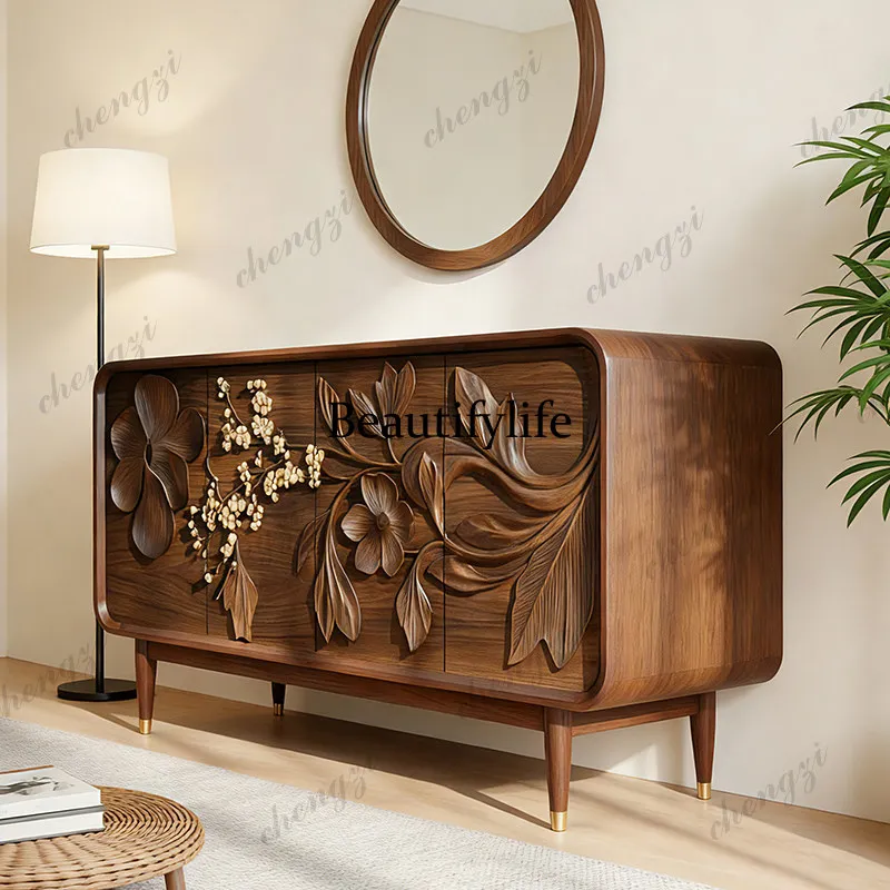 Medieval side cabinet French retro solid wood porch living room locker villa home decoration cabinet
Medieval side cabinet French retro solid wood porch living room locker villa home decoration cabinet
