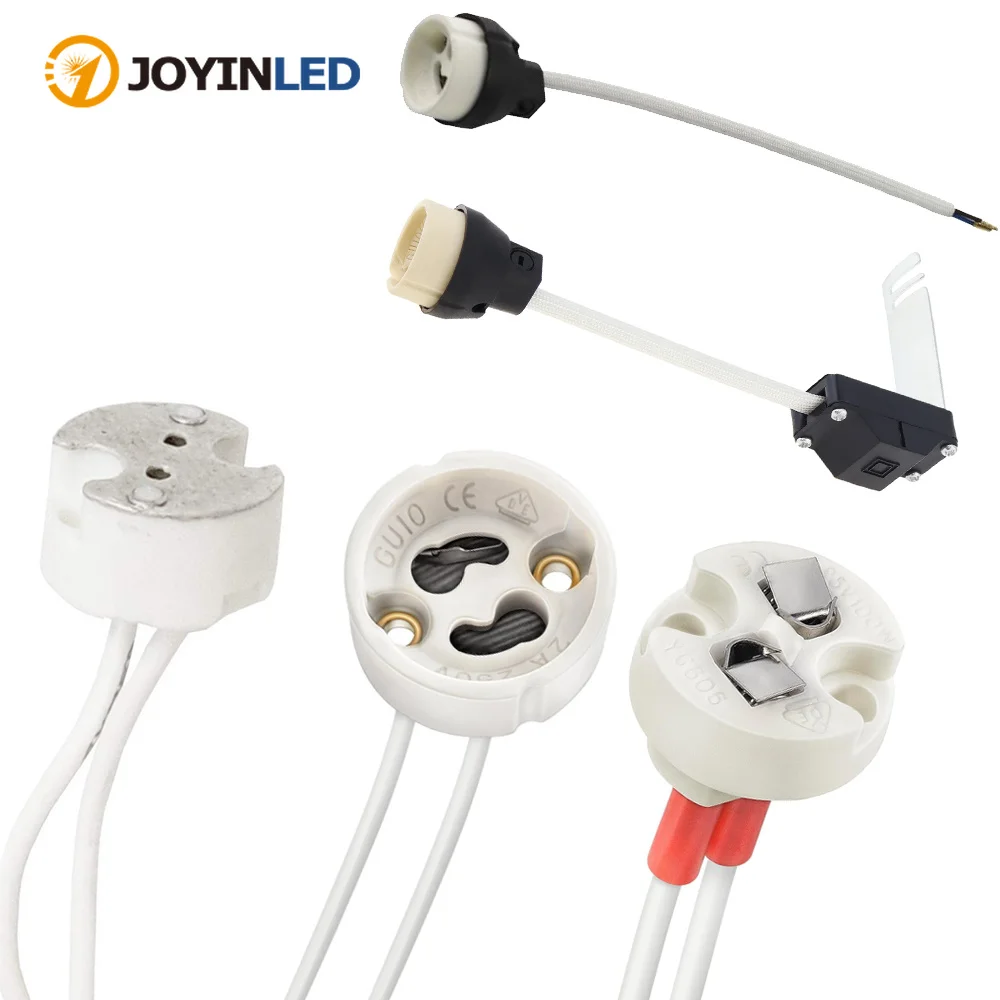 1/10PCS GU10 Sockets Ceramic Socket MR16 Ceramic Lamp Holder with Cable for LED and GU10 Bulbs Halogen Connection Socket
1/10PCS GU10 Sockets Ceramic Socket MR16 Ceramic Lamp Holder with Cable for LED and GU10 Bulbs Halogen Connection Socket