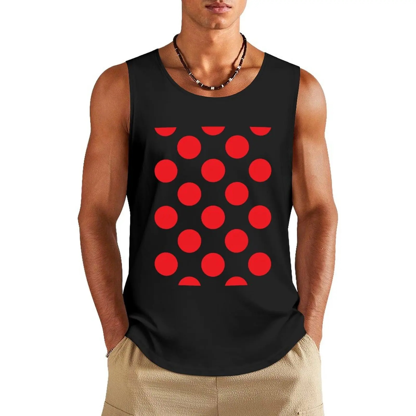 Red Polka Dot (King of the Mountains) Tank Top t-shirts for men Men's gym t-shirt t-shirt for men Man sleeveless shirt
Red Polka Dot (King of the Mountains) Tank Top t-shirts for men Men's gym t-shirt t-shirt for men Man sleeveless shirt