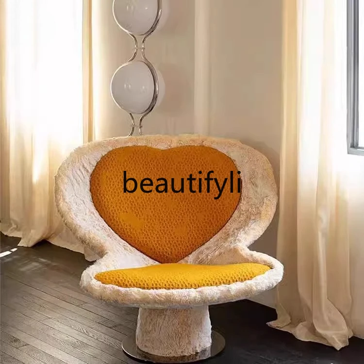 Nordic Glass Fiber Leisure Chair Sofa Bedroom Art Backrest Chair Model Room Heart Chair 
Nordic Glass Fiber Leisure Chair Sofa Bedroom Art Backrest Chair Model Room Heart Chair