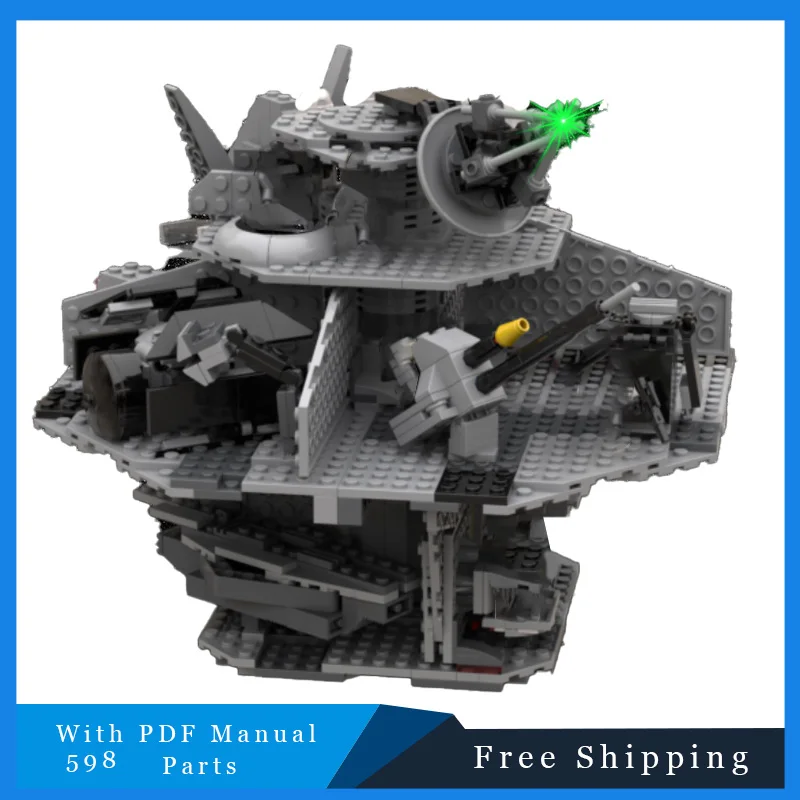 598 Parts Star Battle Series Death Star Building Blocks Bricks Model Children Creative DIY Assembly Display Toys Birthday Gifts
598 Parts Star Battle Series Death Star Building Blocks Bricks Model Children Creative DIY Assembly Display Toys Birthday Gifts