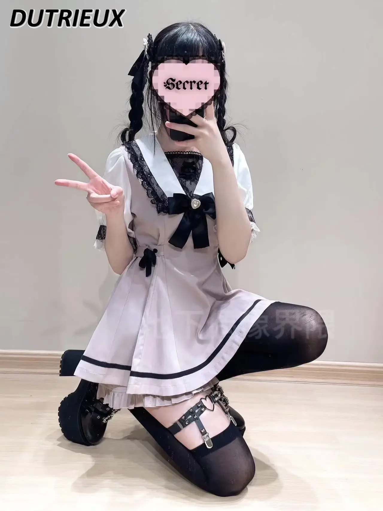 Japanese Women Suit Lolita Mine Mass-Produced Lace Shirt Dress Shorts Set Subculture Cute Short Sleeve Dress Shorts 2 Piece Set
Japanese Women Suit Lolita Mine Mass-Produced Lace Shirt Dress Shorts Set Subculture Cute Short Sleeve Dress Shorts 2 Piece Set