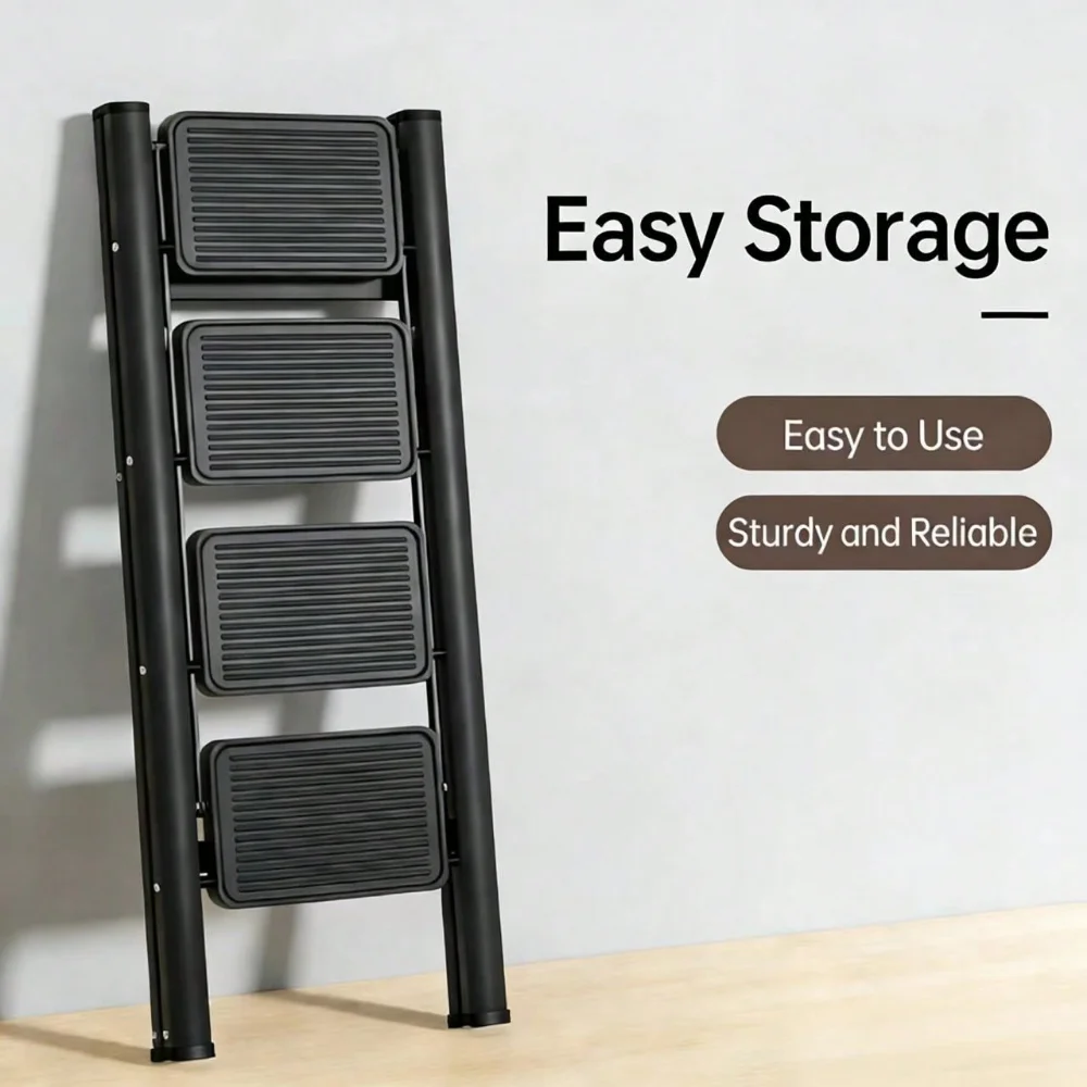 4 Step Folding Ladder, Portable Household Step Stool With Anti-Slip Pedal, Sturdy Space-Saving Ladder For Home Kitchen
4 Step Folding Ladder, Portable Household Step Stool With Anti-Slip Pedal, Sturdy Space-Saving Ladder For Home Kitchen