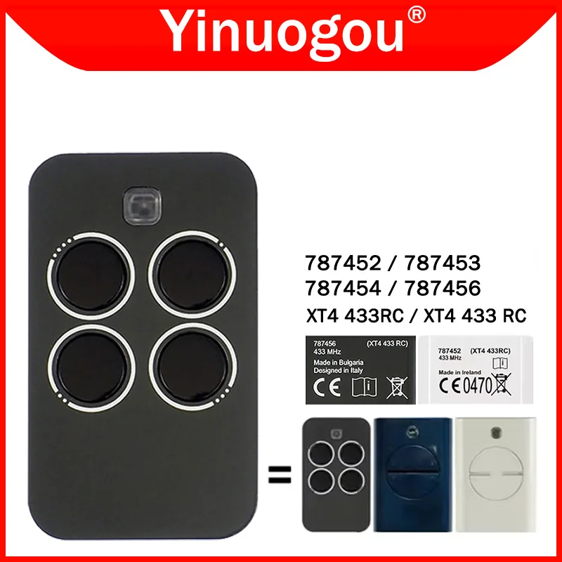 XT4 433 RC 787456 Gate Remote Control 433MHz Compatible With XT4 433RC 787452 787453 787454 Garage Door Remote Control Opener
XT4 433 RC 787456 Gate Remote Control 433MHz Compatible With XT4 433RC 787452 787453 787454 Garage Door Remote Control Opener