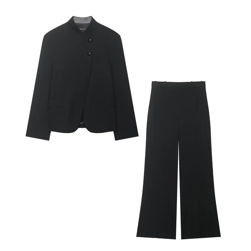 Fashionable Casual Button-Up Women's Suit Jacket And Pants Set Cross-Border Long Sleeve Color No Collar O2O Exclusive
Fashionable Casual Button-Up Women's Suit Jacket And Pants Set Cross-Border Long Sleeve Color No Collar O2O Exclusive