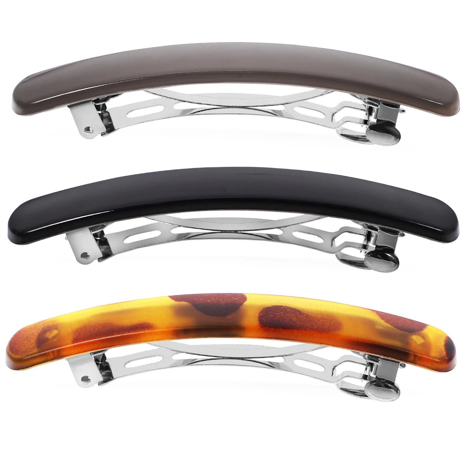 3Pcs Fashionable Hair Clips for Women Resin Handle Spring Barrettes Versatile Snap Clips Hair Accessories for Styling
3Pcs Fashionable Hair Clips for Women Resin Handle Spring Barrettes Versatile Snap Clips Hair Accessories for Styling