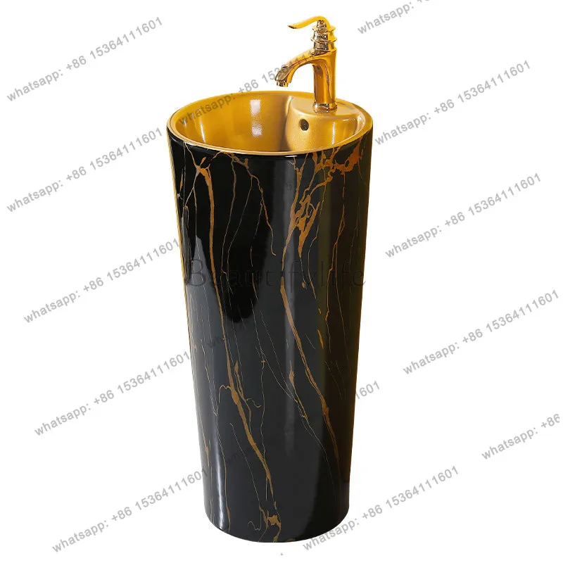 One-piece column basin, high-end marble art washbasin
One-piece column basin, high-end marble art washbasin