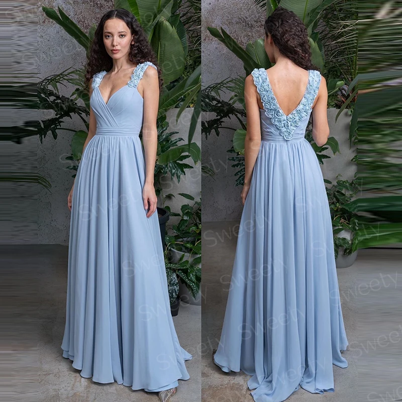 Graceful Evening Dress 3d Flower With Chiffon Chiffon Ball Gown V-Neck Sleeveless Prom Dresses Zipper Robe De Mariee Elegant
Graceful Evening Dress 3d Flower With Chiffon Chiffon Ball Gown V-Neck Sleeveless Prom Dresses Zipper Robe De Mariee Elegant