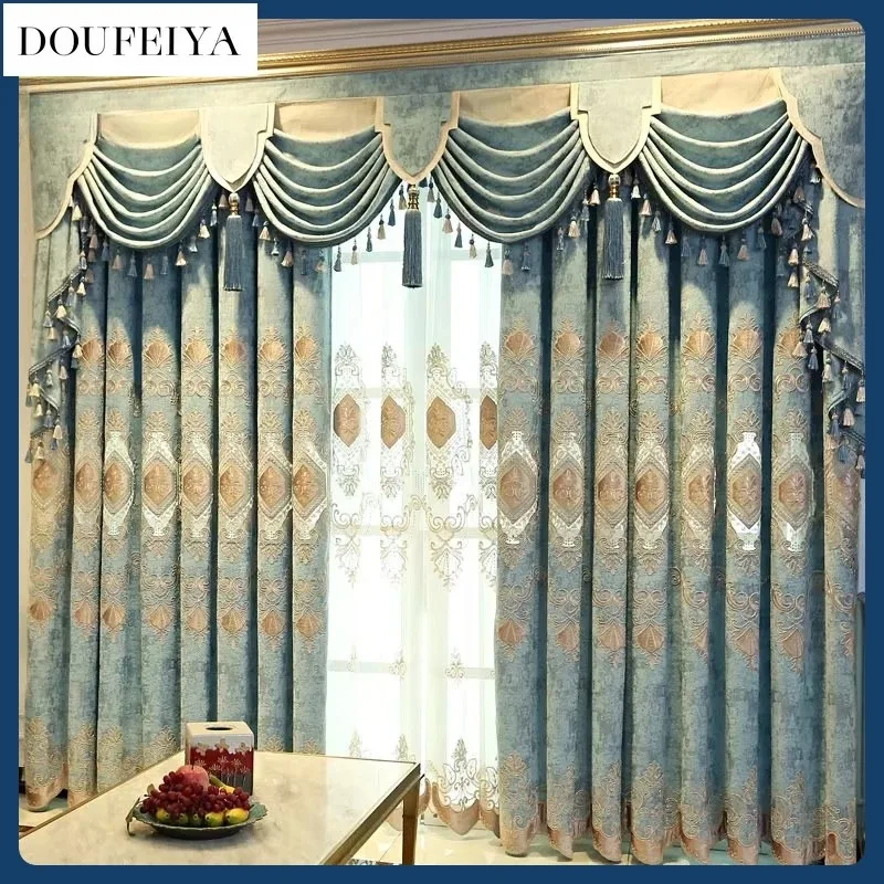European Luxury Retro Curtains Living Room Bedroom Dining Room Balcony Custom Blackout Chenille Embroidered Brown Valance Tulle
European Luxury Retro Curtains Living Room Bedroom Dining Room Balcony Custom Blackout Chenille Embroidered Brown Valance Tulle