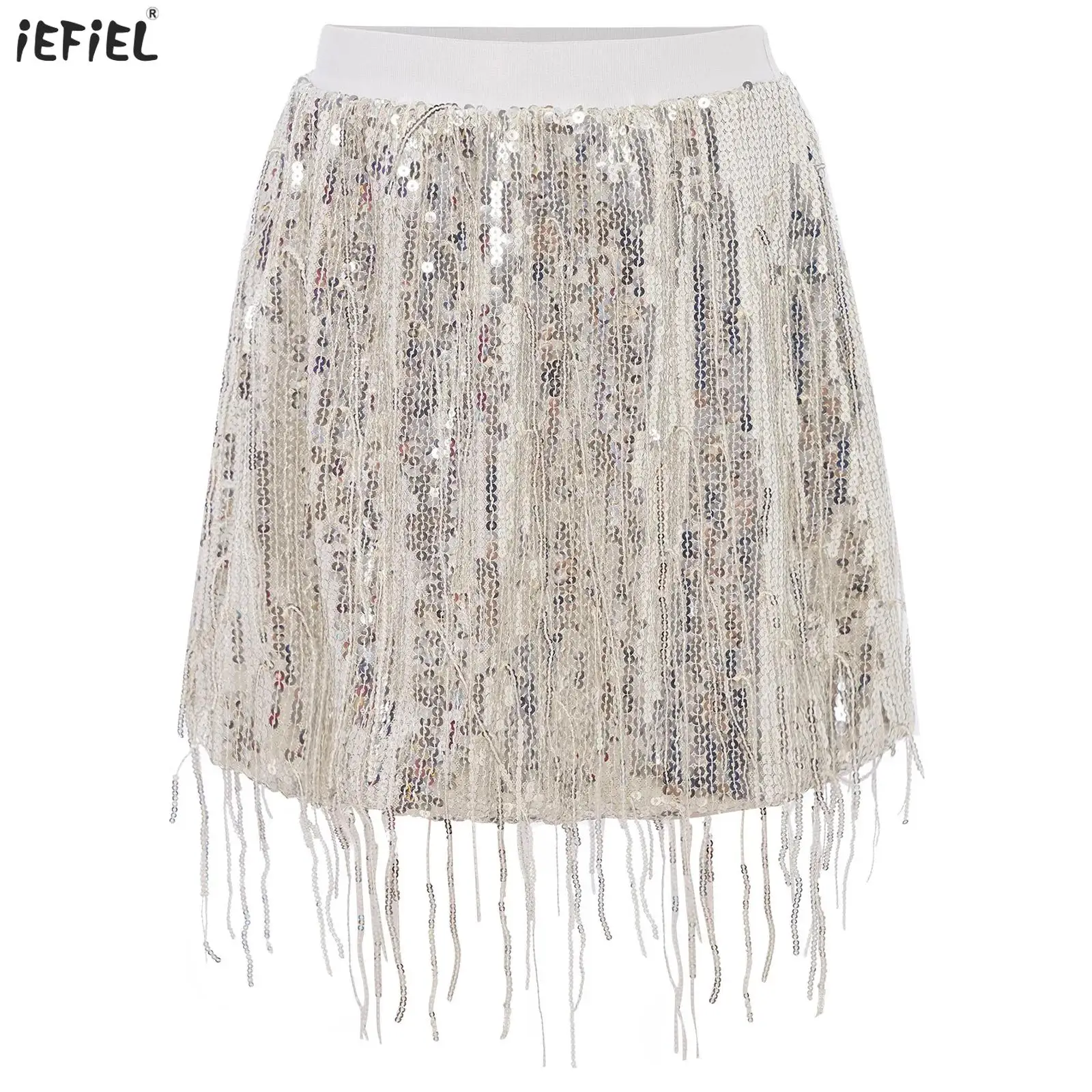 Kids Girls Jazz Latin Dance Skirt Sparkling Sequin Tassel Elastic Waistband A-line Skirts Ballroom Stage Performance Dancewear
Kids Girls Jazz Latin Dance Skirt Sparkling Sequin Tassel Elastic Waistband A-line Skirts Ballroom Stage Performance Dancewear