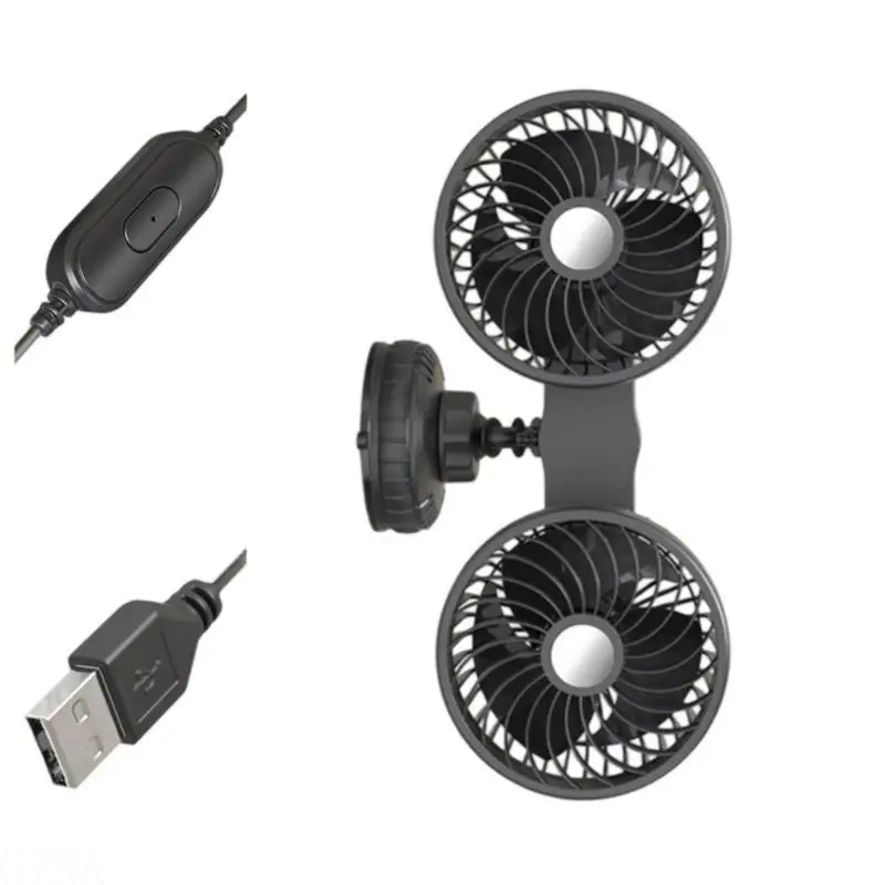 G7NA Adjustable Double Head Vehicle Fan Secure Suction Mount Low Noise Motor For Car Camping Summer Heat Relief
G7NA Adjustable Double Head Vehicle Fan Secure Suction Mount Low Noise Motor For Car Camping Summer Heat Relief