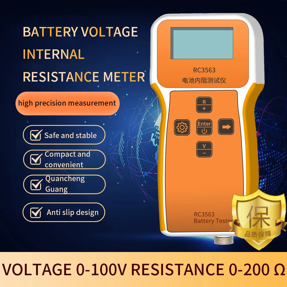 Portable Battery Internal Resistance Tester 1uΩ-200Ω ±100VDC 0.5% Accuracy 1kHz AC Kelvin 4-Wire Clip for Lithium Lead-Acid NiMH
Portable Battery Internal Resistance Tester 1uΩ-200Ω ±100VDC 0.5% Accuracy 1kHz AC Kelvin 4-Wire Clip for Lithium Lead-Acid NiMH