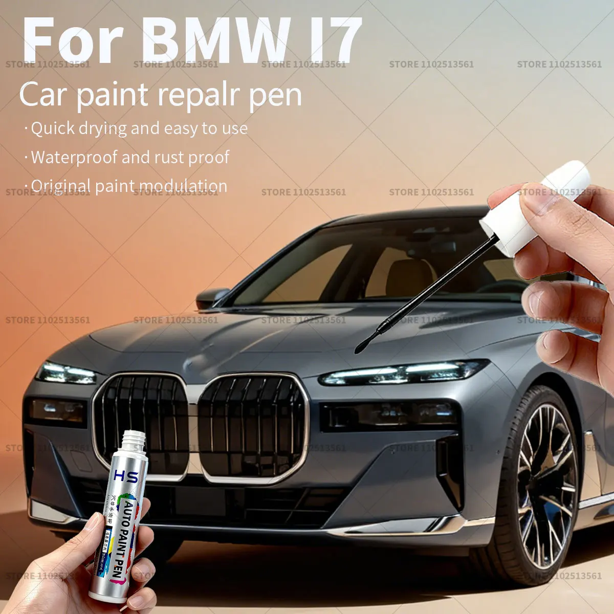 Car Paint Repair Pen Touch Up Scratch Remover DIY Auto Accessories For BMW I7 Silver White 490 Grey A90 C4P Blue Cyan 475 Red
Car Paint Repair Pen Touch Up Scratch Remover DIY Auto Accessories For BMW I7 Silver White 490 Grey A90 C4P Blue Cyan 475 Red