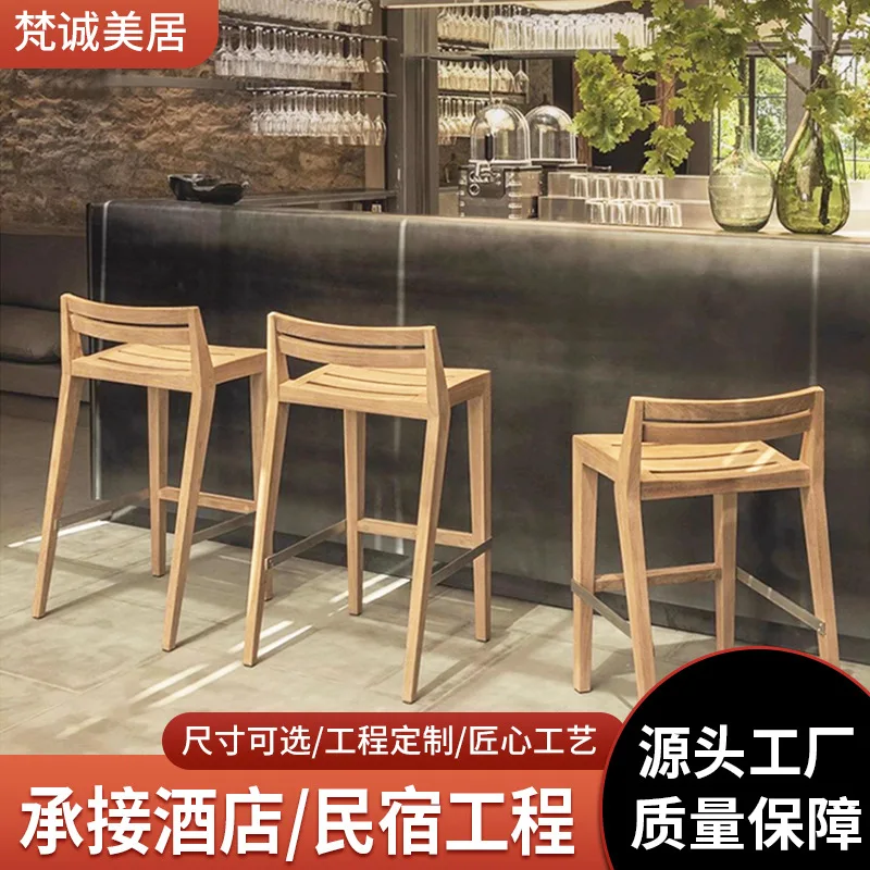 Уличный барный стул из цельного дерева, стульчик для кормления во дворе, вилла, балкон, уличный садовый стул, кофейный высокий табурет для отдыха
Уличный барный стул из цельного дерева, стульчик для кормления во дворе, вилла, балкон, уличный садовый стул, кофейный высокий табурет для отдыха