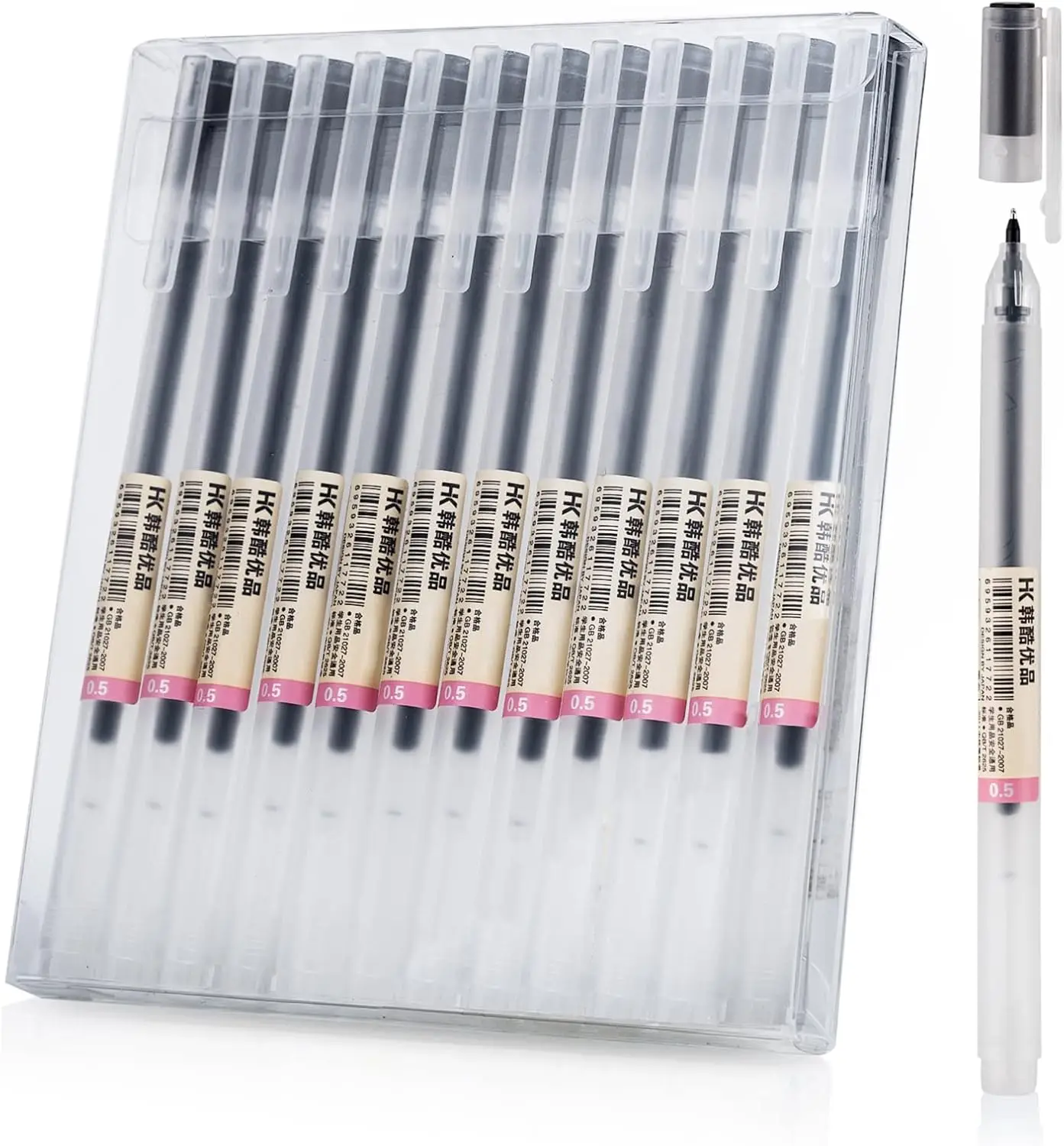 Premium Black Gel Pens, 0.5mm Extra Fine Point for Smooth Writing - Office School Stationery Supply (12 Packs)
Premium Black Gel Pens, 0.5mm Extra Fine Point for Smooth Writing - Office School Stationery Supply (12 Packs)