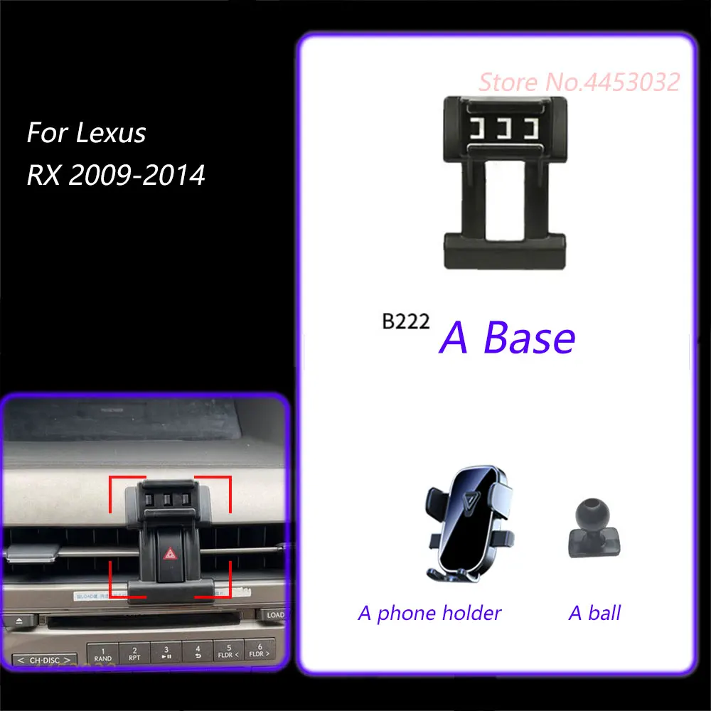 1 Set Car Phone Holder And Base For Lexus RX 300 2009-2014 Gravity Stand Mount Rotatable Support Horizontal Bracket Accessories
1 Set Car Phone Holder And Base For Lexus RX 300 2009-2014 Gravity Stand Mount Rotatable Support Horizontal Bracket Accessories