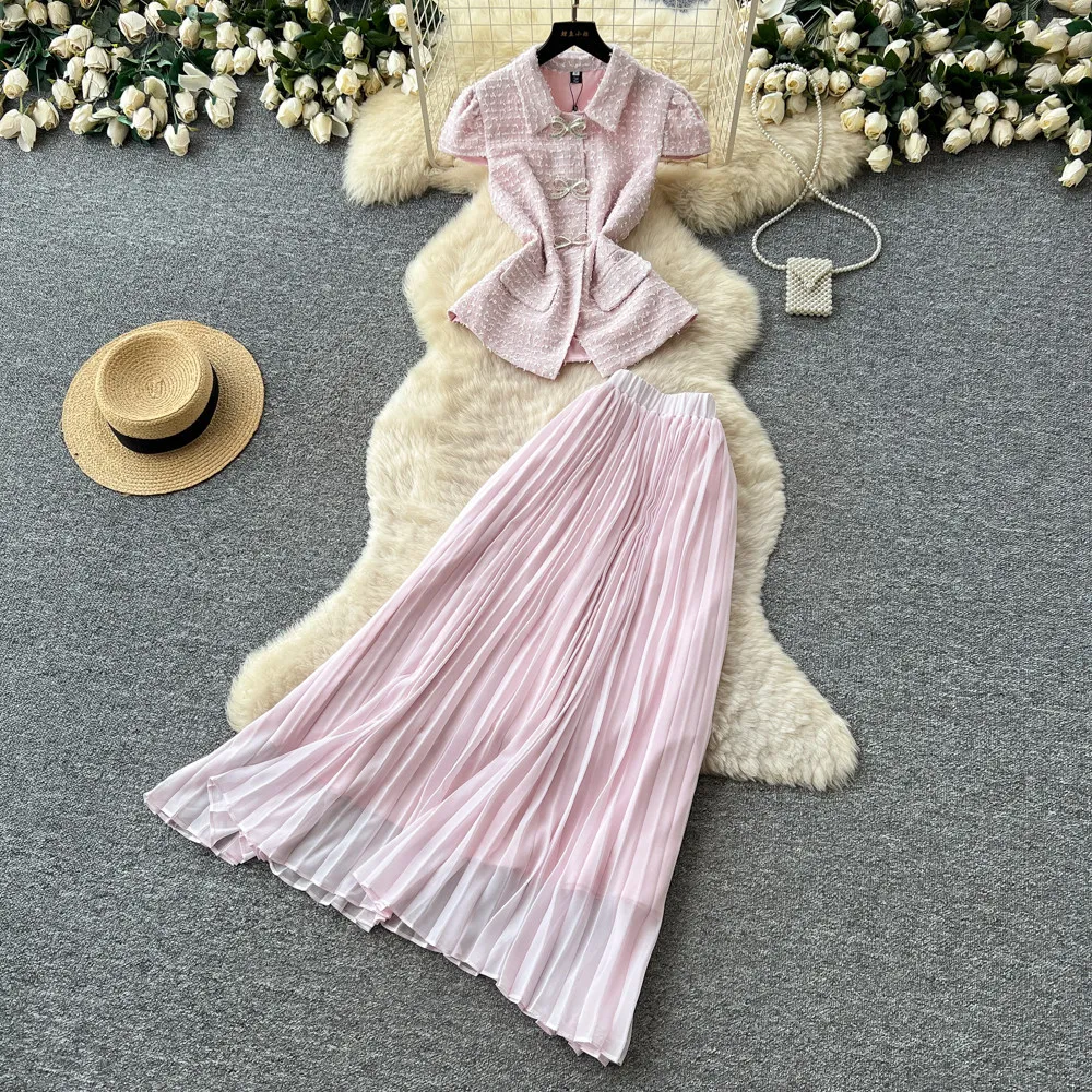 Two Piece Sets Women Skirt Set Turn Down Collar Short Sleeve Tops Long Skirts A Line High Waist Y2k Streetwear Elegant Work
Two Piece Sets Women Skirt Set Turn Down Collar Short Sleeve Tops Long Skirts A Line High Waist Y2k Streetwear Elegant Work