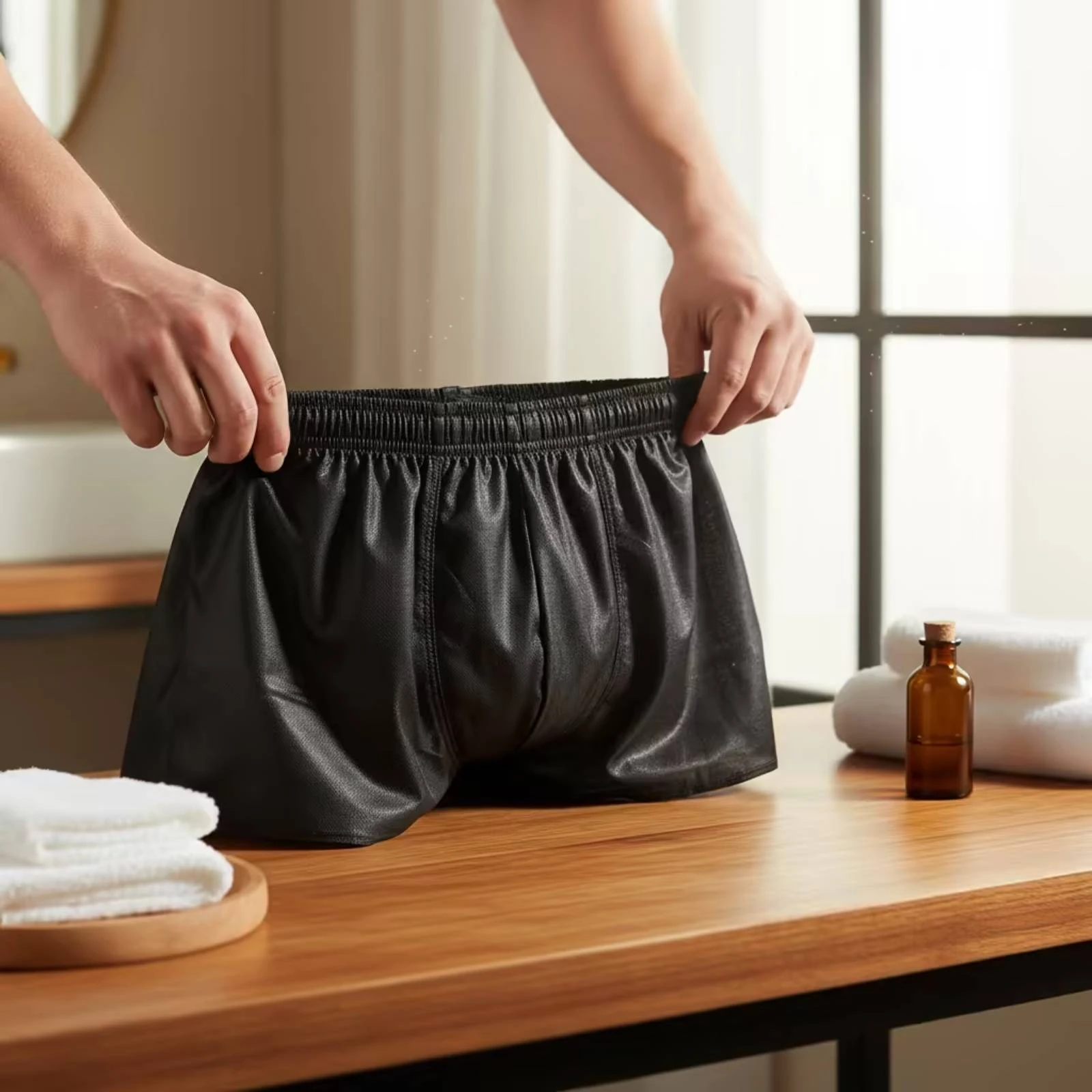 50 Pieces Disposable Men's Boxer Shorts Lightweight Boxer Shorts with Elastic Waistband Underwear Non-Woven Clothing Breathable
50 Pieces Disposable Men's Boxer Shorts Lightweight Boxer Shorts with Elastic Waistband Underwear Non-Woven Clothing Breathable