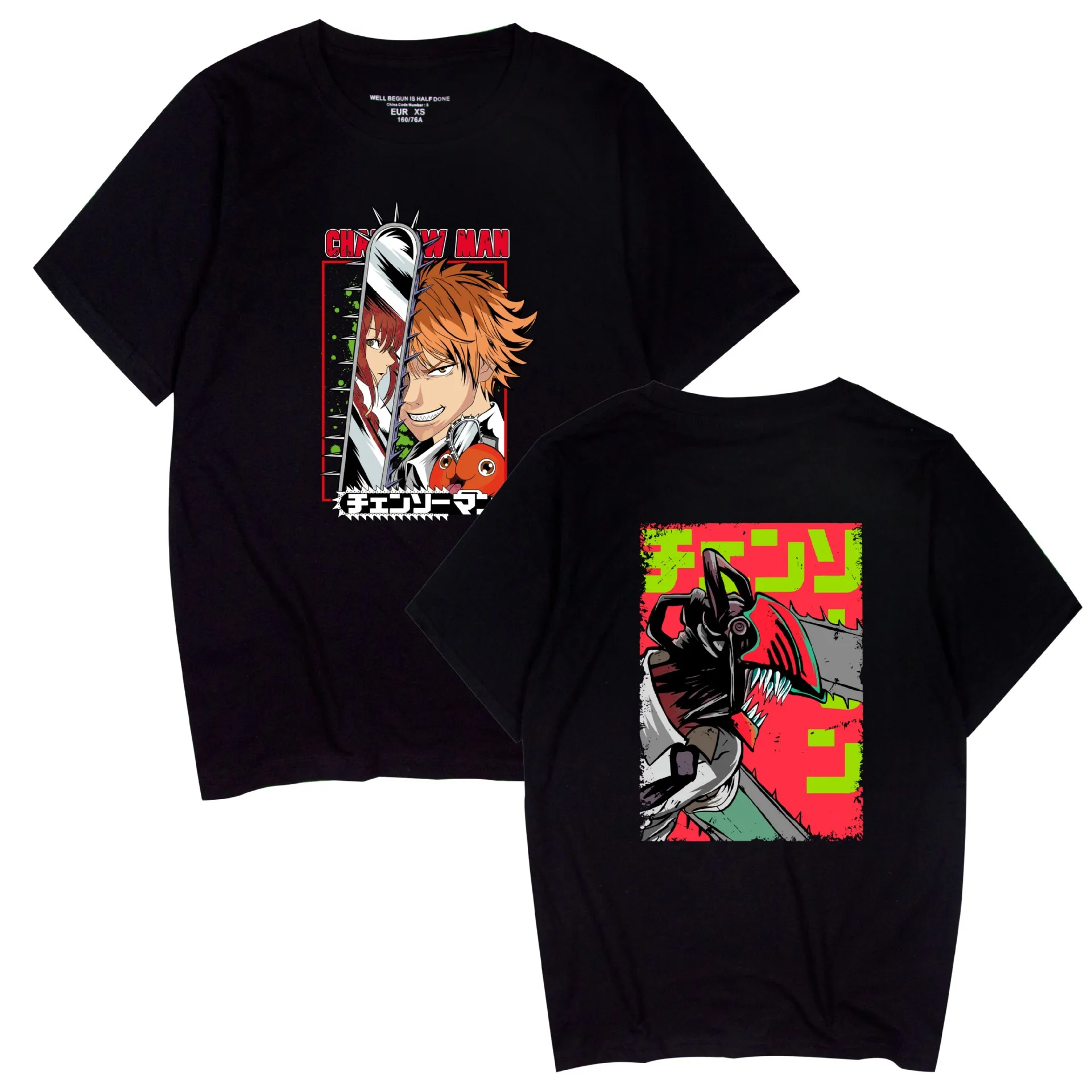 Summer hot chainsaw man men's and women's casual fashion breathable pure cotton short-sleeved T-shirt
Summer hot chainsaw man men's and women's casual fashion breathable pure cotton short-sleeved T-shirt