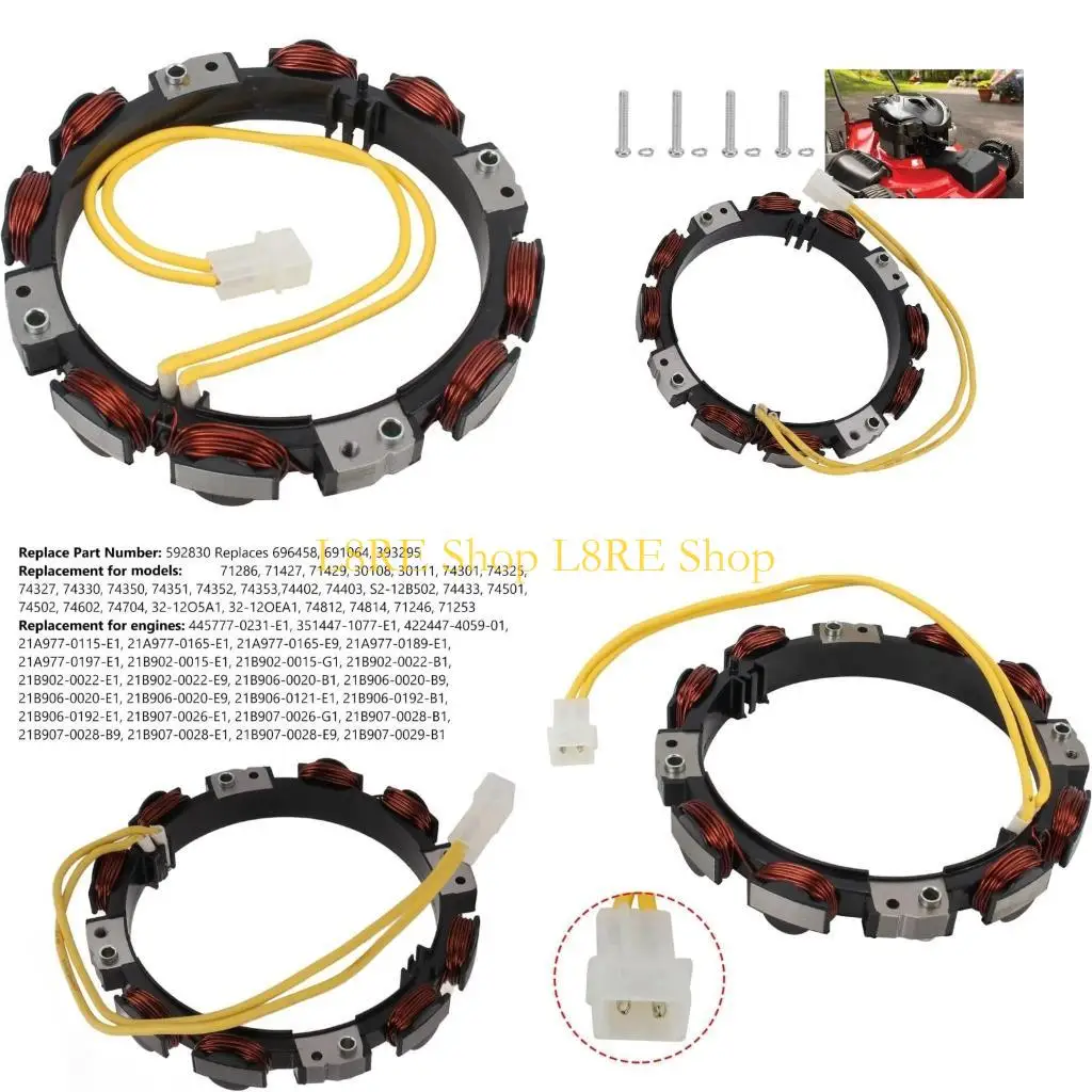 L8RE Alternator Coil Alternator Charging Coil Lawn Tractor Charging Coil Lawn Tractor Replacement Part for Garden Machinery
L8RE Alternator Coil Alternator Charging Coil Lawn Tractor Charging Coil Lawn Tractor Replacement Part for Garden Machinery