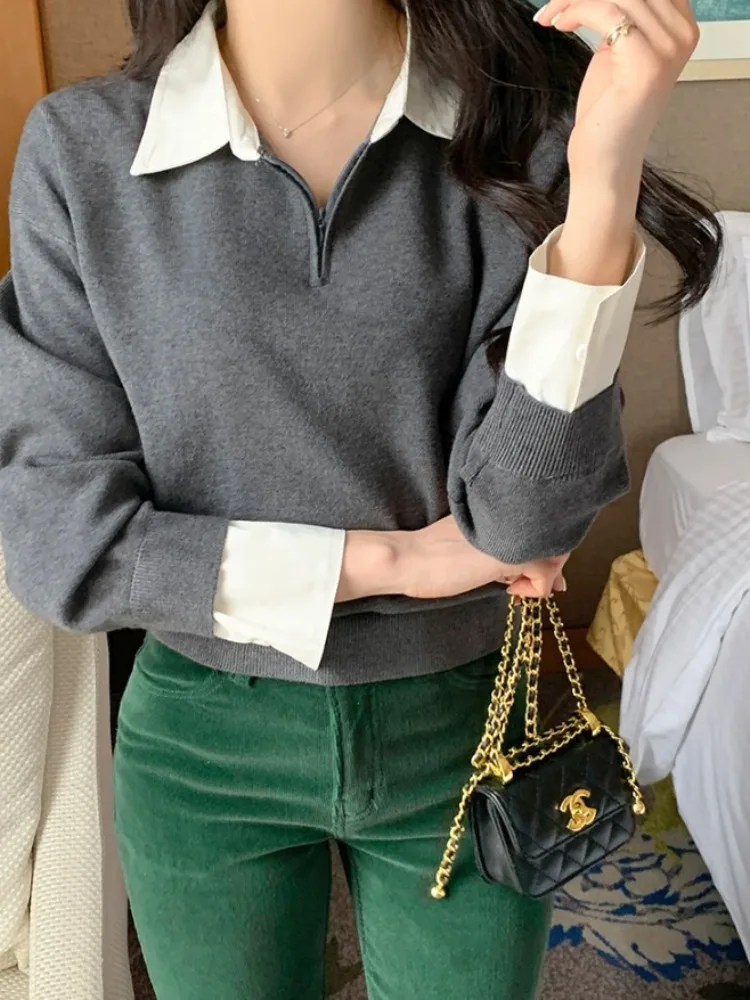 Ele повседневный свободный женский топ с воротником irt в стиле пэчворк, искусственный двухсекционный цветной базовый слой, топ на зиму 2025 г.
Ele повседневный свободный женский топ с воротником irt в стиле пэчворк, искусственный двухсекционный цветной базовый слой, топ на зиму 2025 г.