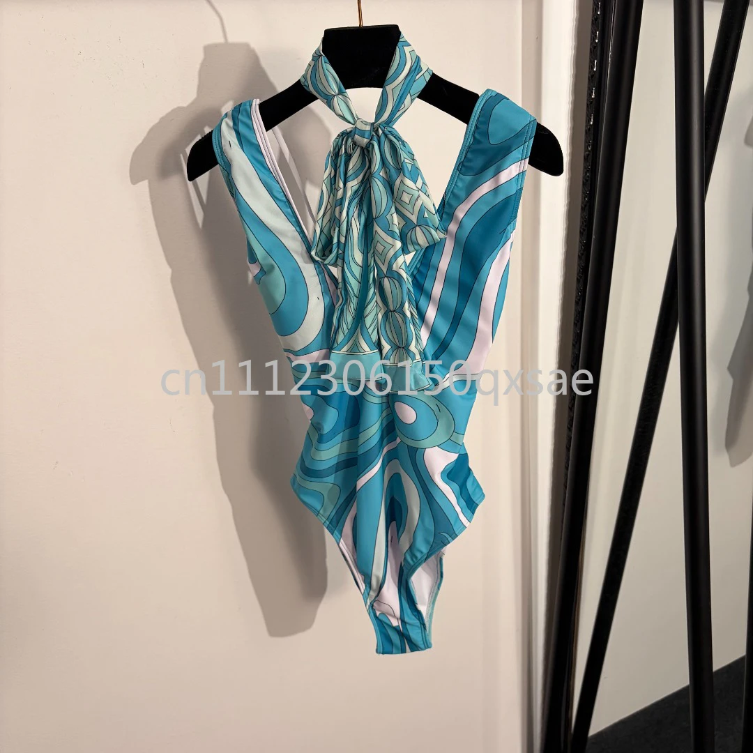 Women's Blue Headband Swimsuits with Letter Signature Logo Lady Sexy Scarf Swimsuits Beachwear Swimwear
Women's Blue Headband Swimsuits with Letter Signature Logo Lady Sexy Scarf Swimsuits Beachwear Swimwear