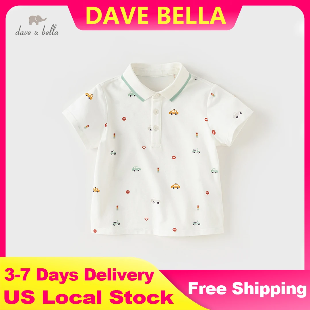 Dave Bella Boys Short-Sleeved T-Shirt Cotton Summer Polo T-shirt for Children Printed Casual Outdoor Clothes DB2248484
Dave Bella Boys Short-Sleeved T-Shirt Cotton Summer Polo T-shirt for Children Printed Casual Outdoor Clothes DB2248484