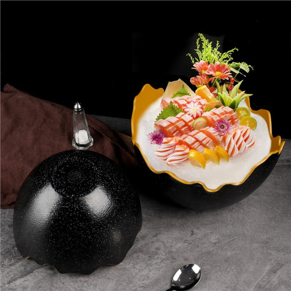 Kitchen Storage Tray Uniquely Shaped Platters Speciality Hotpot Tableware Salmon Sashimi Seafood Vegetable Platters with Divider
Kitchen Storage Tray Uniquely Shaped Platters Speciality Hotpot Tableware Salmon Sashimi Seafood Vegetable Platters with Divider