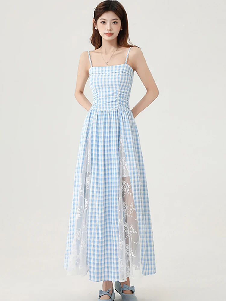 Летнее синее клетчатое лоскутное кружевное шикарное длинное платье на бретельках + белый кардиган, комплекты из двух предметов, 2025 женские элегантные роскошные вечерние платья, костюмы
Летнее синее клетчатое лоскутное кружевное шикарное длинное платье на бретельках + белый кардиган, комплекты из двух предметов, 2025 женские элегантные роскошные вечерние платья, костюмы