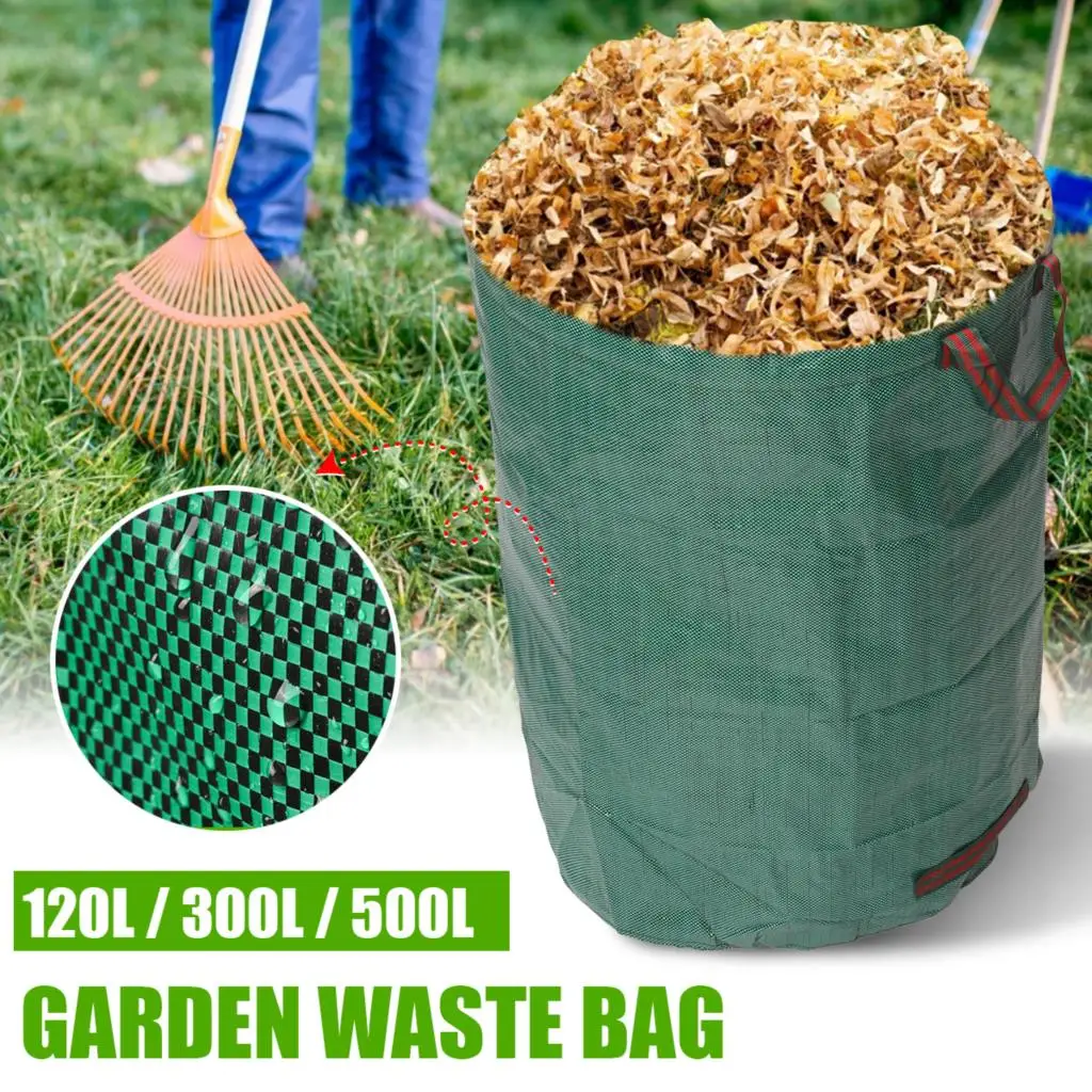 120L/300L/500L Large Capacity Heavy Duty Garden Waste Bag Durable Reusable Waterproof PP Yard Leaf Weeds Grass Container Storage
120L/300L/500L Large Capacity Heavy Duty Garden Waste Bag Durable Reusable Waterproof PP Yard Leaf Weeds Grass Container Storage