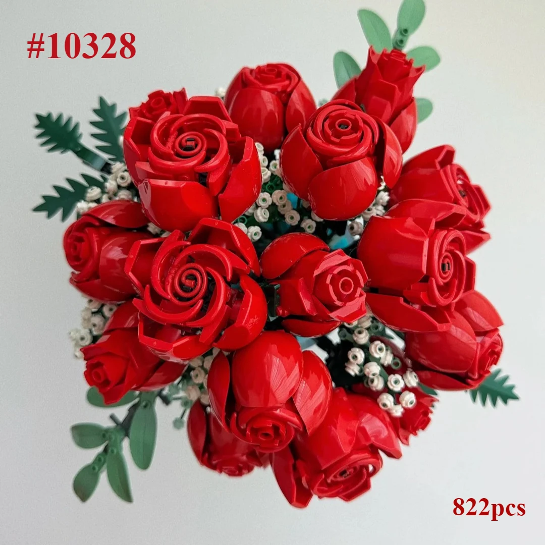 Набор строительных блоков Bloom A Bouquet of Roses 10328, совместимый с деталями Lego, подходит для рождественских подарков, 822 детали.
Набор строительных блоков Bloom A Bouquet of Roses 10328, совместимый с деталями Lego, подходит для рождественских подарков, 822 детали.