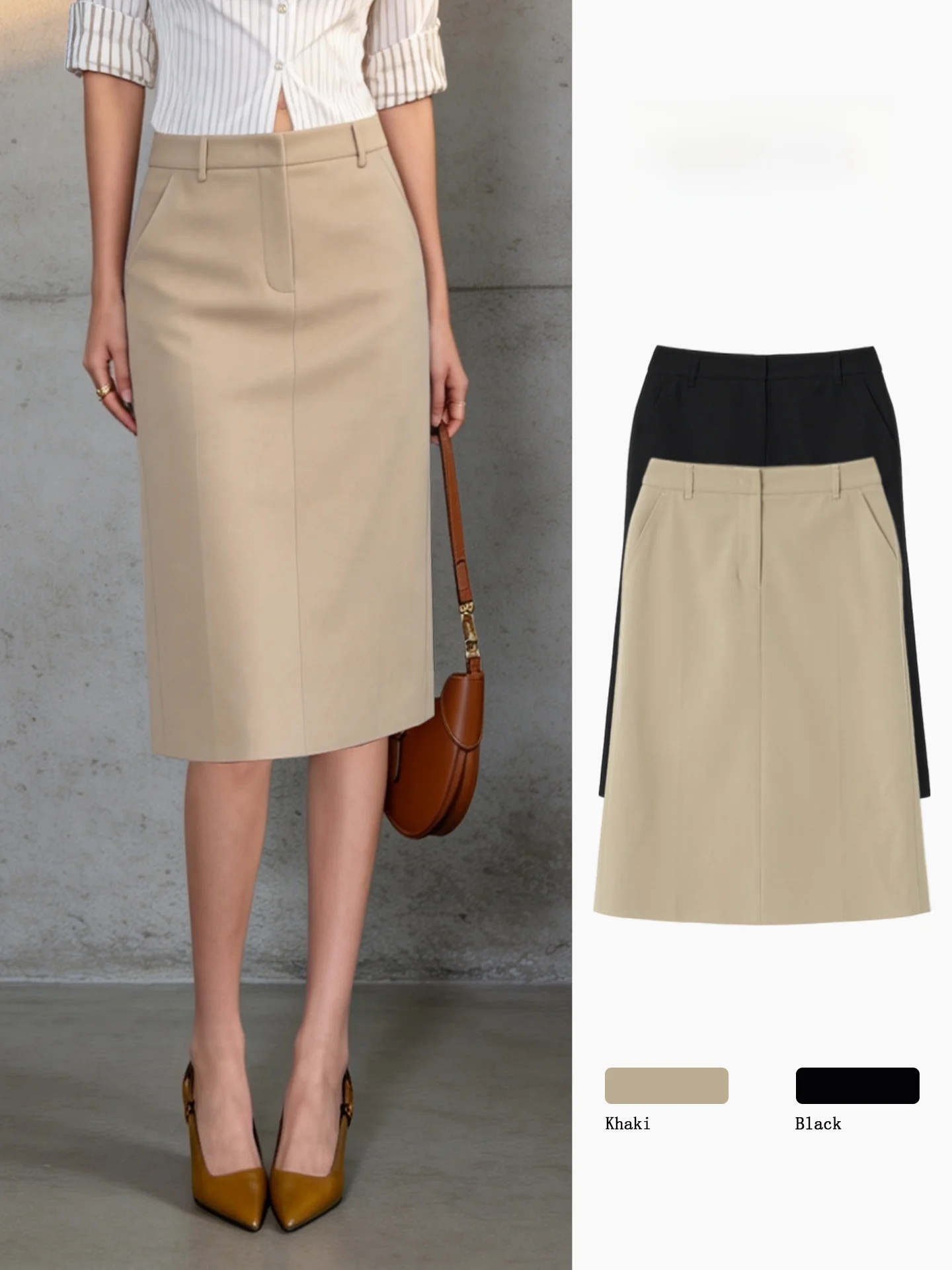 High Waist Straight Cut Skirt Professional Women's Summer Workwear Pencil Skirt Commuter Suit Polyester Fiber Zipper
High Waist Straight Cut Skirt Professional Women's Summer Workwear Pencil Skirt Commuter Suit Polyester Fiber Zipper