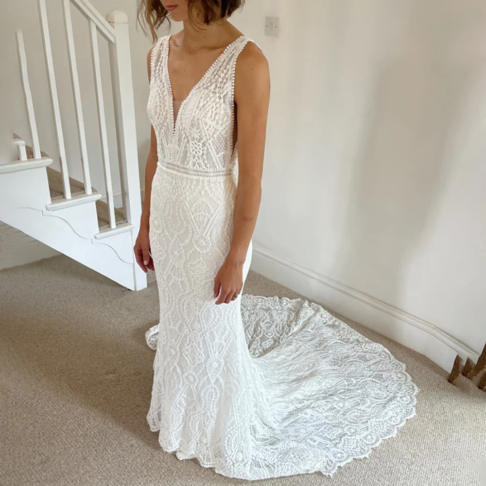 Богемное кружевное свадебное платье с вырезами по бокам, Русалка, индивидуальный пошив, с открытой спиной, пуговицами, V-образным вырезом, с открытой спиной, Элегантное свадебное платье в сельском стиле
Богемное кружевное свадебное платье с вырезами по бокам, Русалка, индивидуальный пошив, с открытой спиной, пуговицами, V-образным вырезом, с открытой спиной, Элегантное свадебное платье в сельском стиле