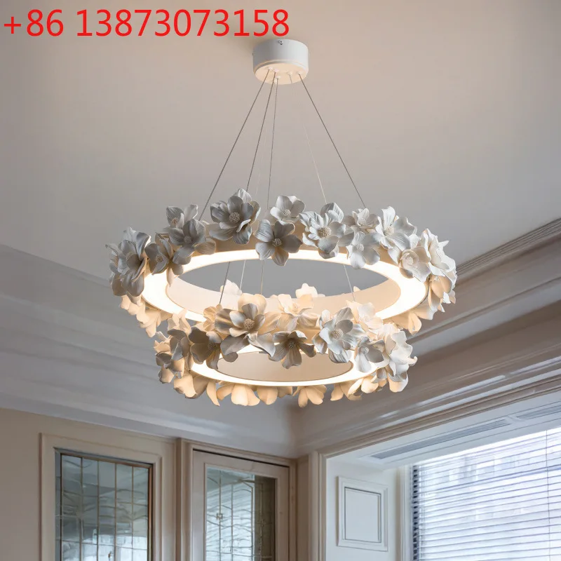 Light luxury French chandelier living room main light cream wind round retro romantic designer dining room bedroom flower lamp
Light luxury French chandelier living room main light cream wind round retro romantic designer dining room bedroom flower lamp