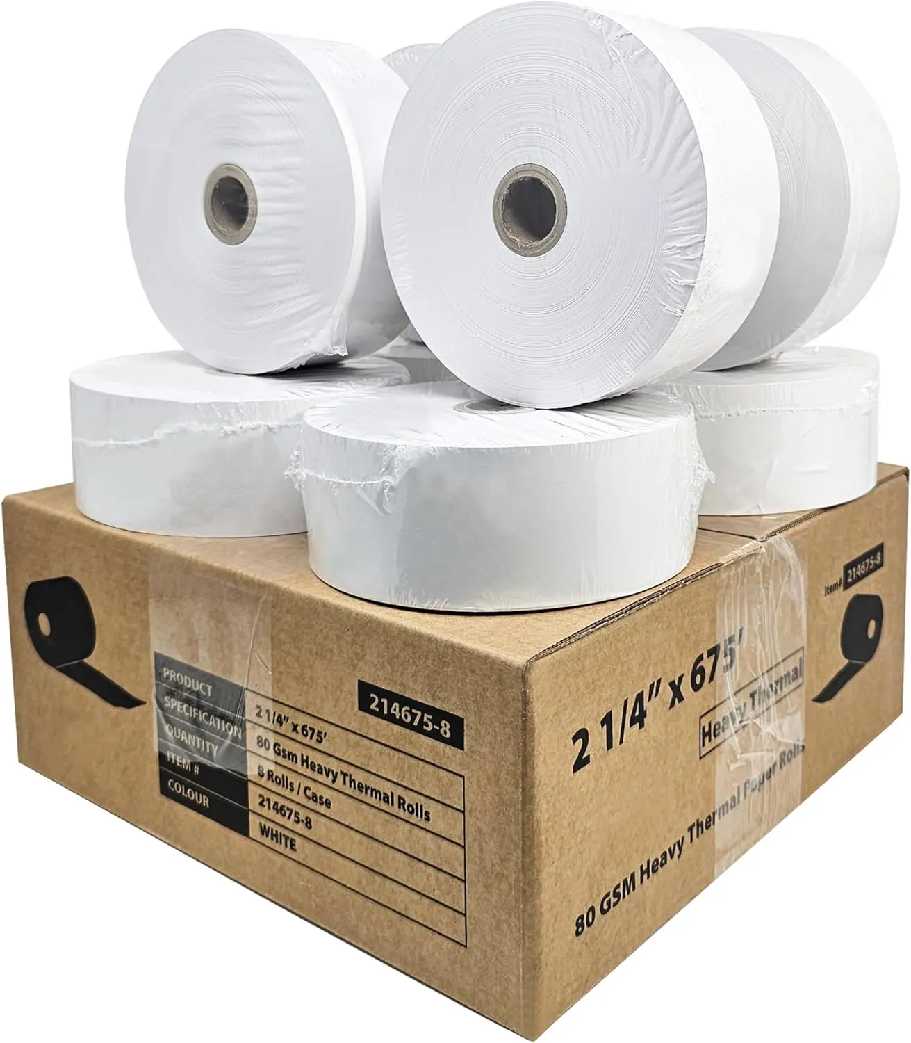 8 Rolls Heavy Weight ATM Paper, 2 1/4" x 675', BPA Free Thermal Rolls for Various Machines
8 Rolls Heavy Weight ATM Paper, 2 1/4" x 675', BPA Free Thermal Rolls for Various Machines