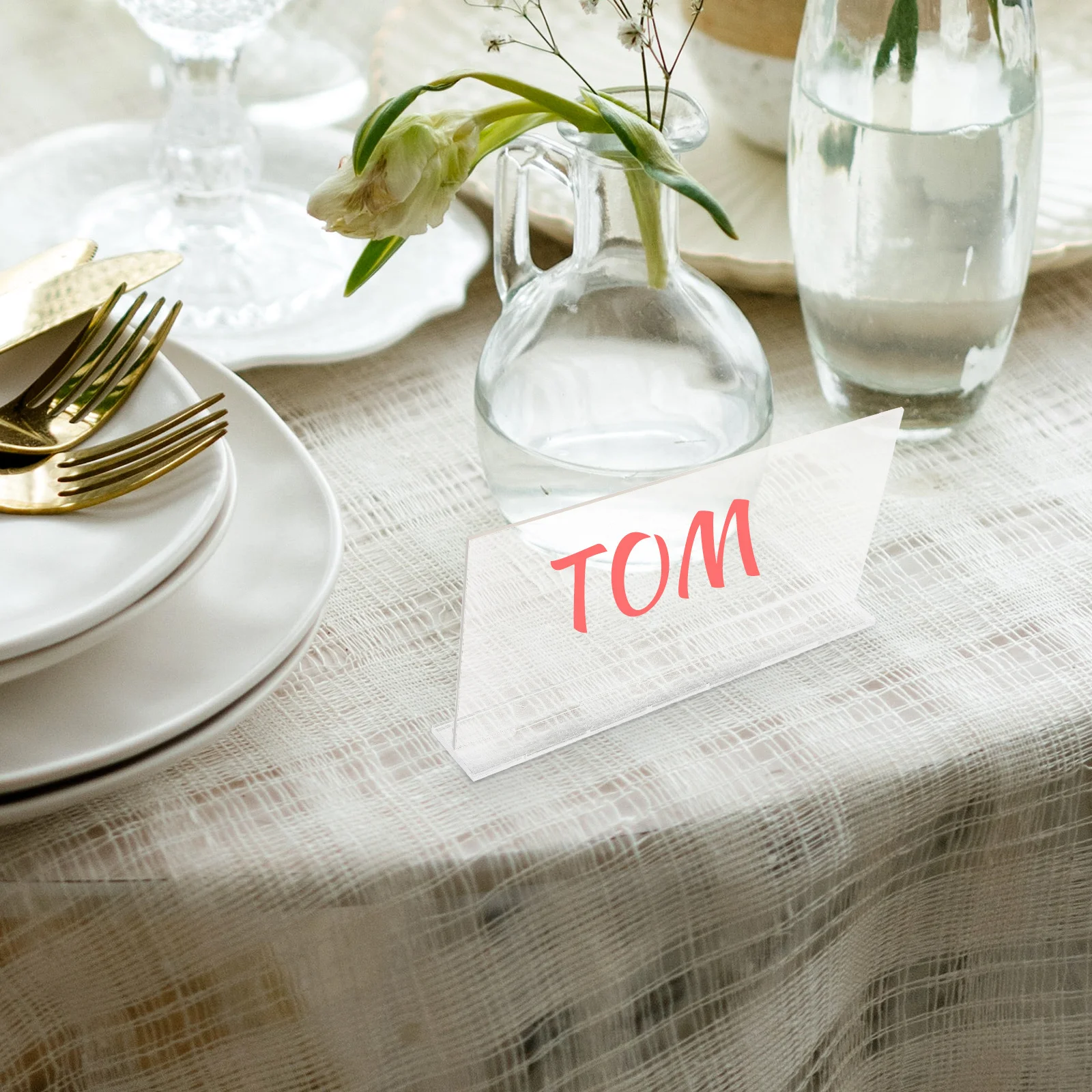 5Pcs Clear Acrylic Name Plate Desk Sign Strong Material for Office School Party Wedding Use Desk Name Plate
5Pcs Clear Acrylic Name Plate Desk Sign Strong Material for Office School Party Wedding Use Desk Name Plate