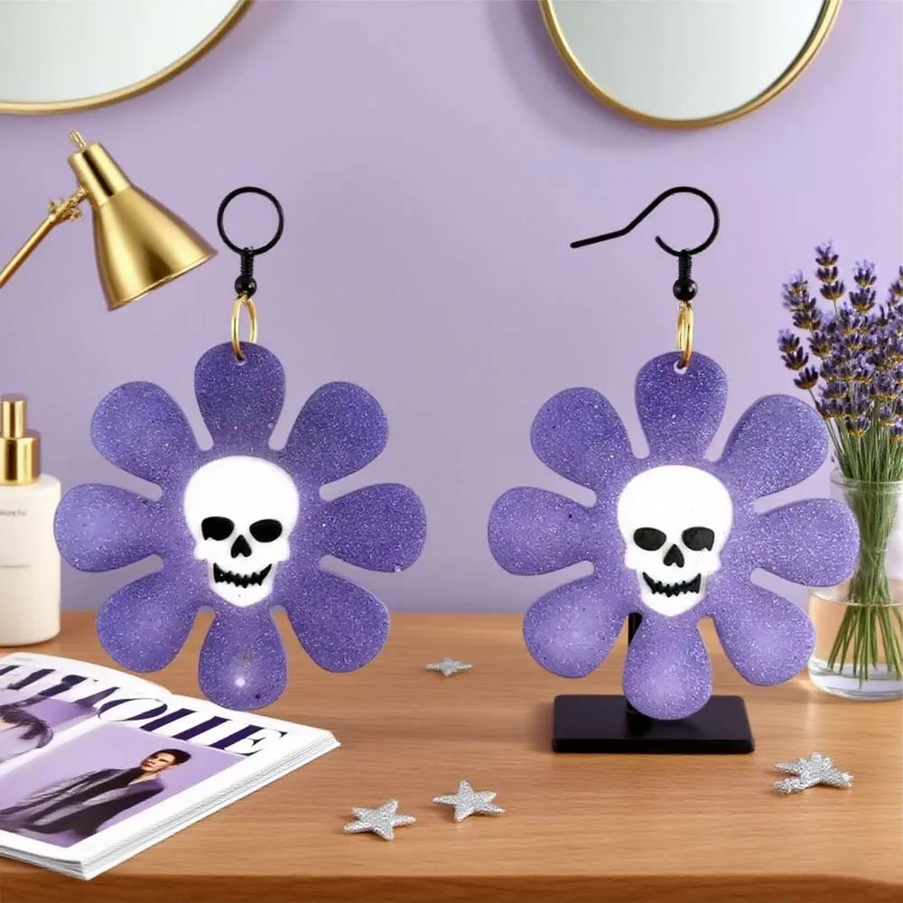 Flower Earring Resin Mould Halloween Skull Earring Silicone Mold Keychain Molds Halloween-Style Earring Pendant Silicone Mold
Flower Earring Resin Mould Halloween Skull Earring Silicone Mold Keychain Molds Halloween-Style Earring Pendant Silicone Mold