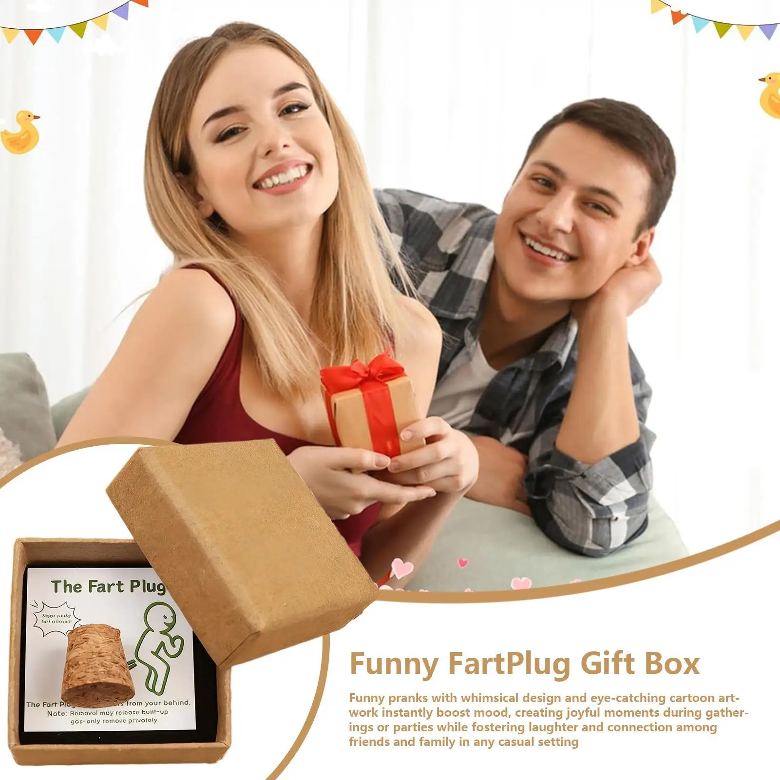 Prank Items Fart Plug Toys With Card April Fools Jokes With Storage Box For Adults Men Friends Family Party Social Gathering
Prank Items Fart Plug Toys With Card April Fools Jokes With Storage Box For Adults Men Friends Family Party Social Gathering