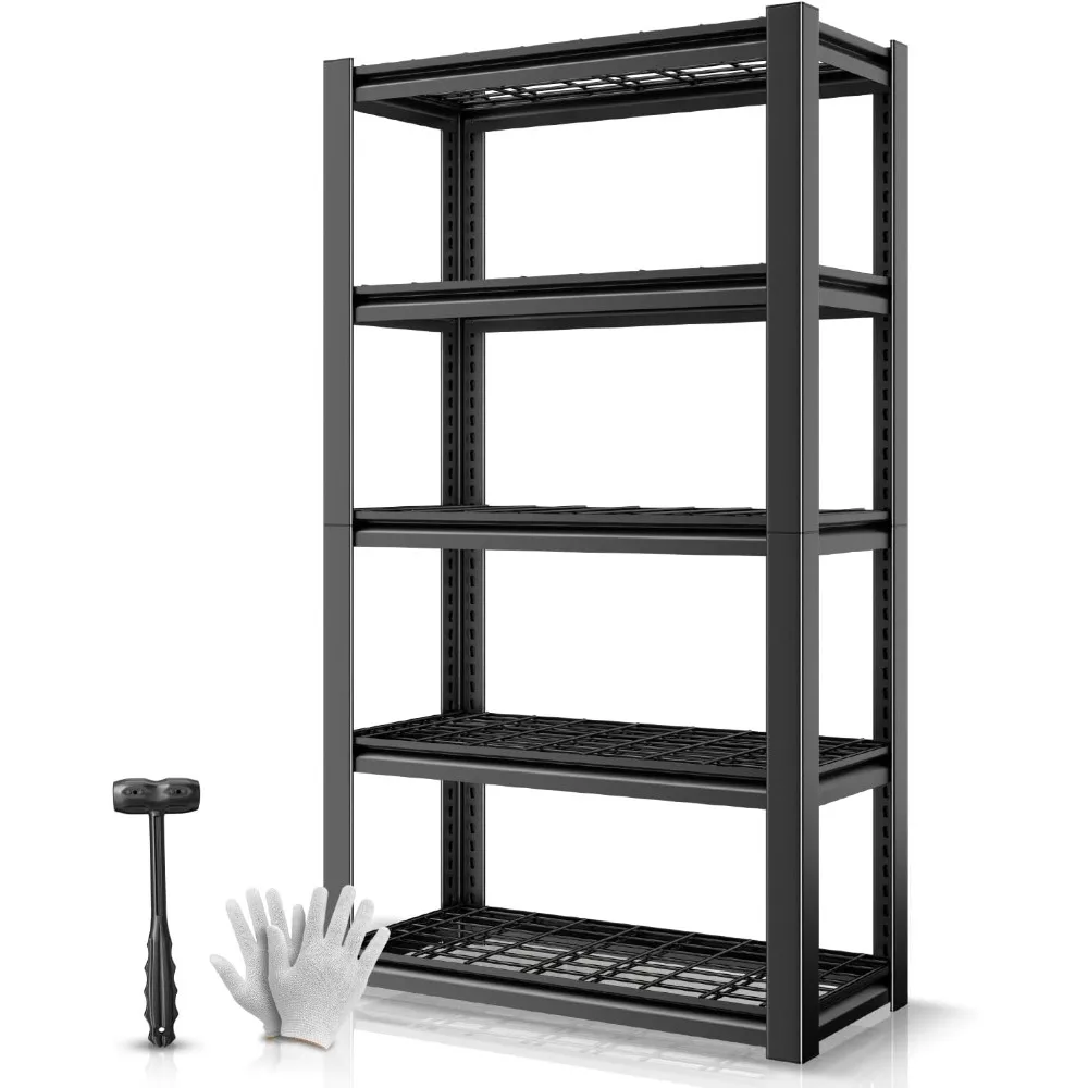 5-Tier Storage Shelves, 72" H Heavy Duty(3000LBS Capacity) Adjustable Garage Shelving, Metal Storage Utility Rack, Shelf Unit
5-Tier Storage Shelves, 72" H Heavy Duty(3000LBS Capacity) Adjustable Garage Shelving, Metal Storage Utility Rack, Shelf Unit
