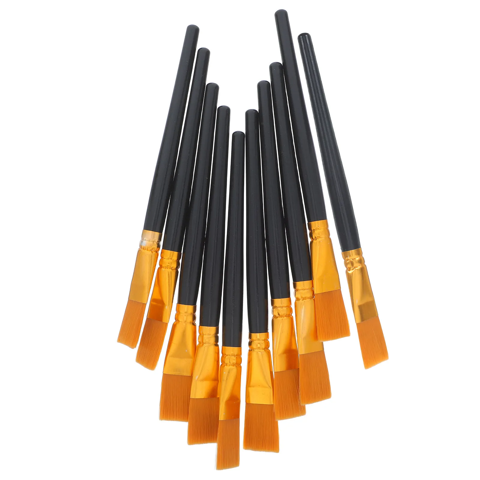 10Pcs Nylon Artist Brushes Flat Paint Brush Set Wooden Handle Soft Hair Preschool Painting Brushes for Face Art Crafts
10Pcs Nylon Artist Brushes Flat Paint Brush Set Wooden Handle Soft Hair Preschool Painting Brushes for Face Art Crafts