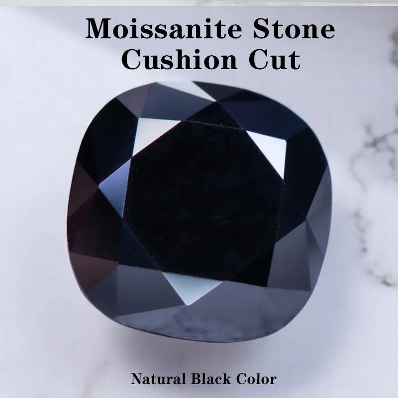 Natural Black Color Moissanite Stone Cushion Cut Artificial Gemstone DIY Ring Necklace Earrings Main Materials With Certificate
Natural Black Color Moissanite Stone Cushion Cut Artificial Gemstone DIY Ring Necklace Earrings Main Materials With Certificate