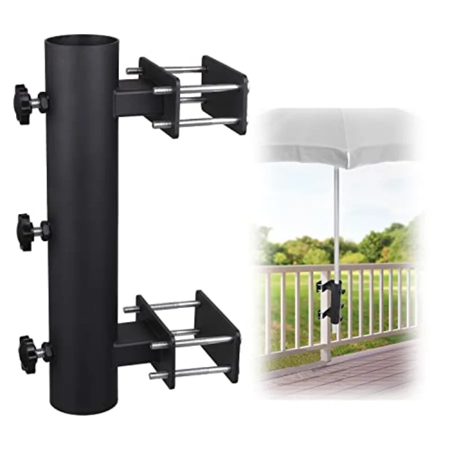 Patio Umbrella Holder, Heavy Duty Adjustable Metal Sun Umbrella Clamp Stand, Deck Umbrella Mount for Deck Railing, Outdoor Cour
Patio Umbrella Holder, Heavy Duty Adjustable Metal Sun Umbrella Clamp Stand, Deck Umbrella Mount for Deck Railing, Outdoor Cour