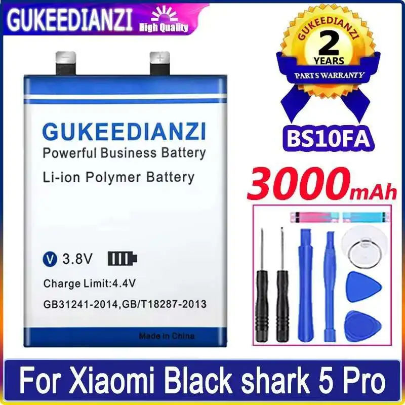 Аккумулятор мобильного телефона 3000 мАч, высокая совместимость для Xiaomi Black Shark 5 Pro Shark5 Pro Blackshark Par-A0 Ktus-A0 BS10FA
Аккумулятор мобильного телефона 3000 мАч, высокая совместимость для Xiaomi Black Shark 5 Pro Shark5 Pro Blackshark Par-A0 Ktus-A0 BS10FA