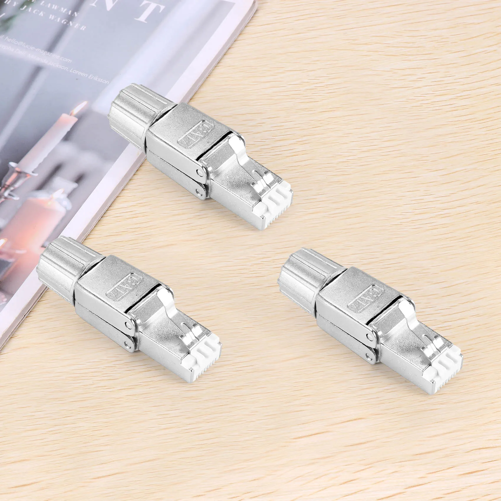 ABFA RJ45 Cat7 Connectors Tool-Free Reusable Shielded Ethernet Termination Plugs, Internet Plug, Fast Field Installation
ABFA RJ45 Cat7 Connectors Tool-Free Reusable Shielded Ethernet Termination Plugs, Internet Plug, Fast Field Installation
