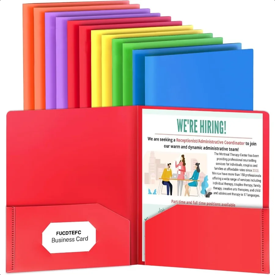 Plastic Folders with Pockets 2 Pocket Folders Fit Letter Size Paper Heavy Duty Paper File Folder with Busin Card Holder for Sch
Plastic Folders with Pockets 2 Pocket Folders Fit Letter Size Paper Heavy Duty Paper File Folder with Busin Card Holder for Sch