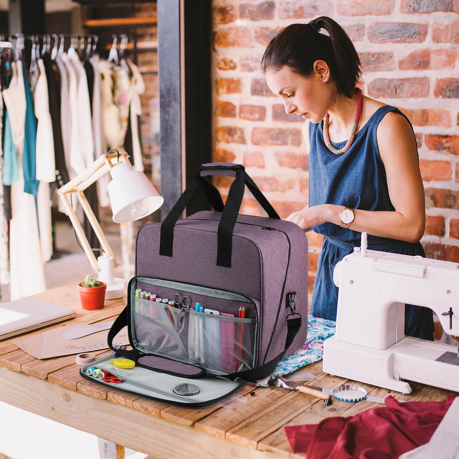 Сумка для хранения швейной машины из ткани Оксфорд, прочная, портативная, с прочной ручкой, большой вместимости, с широким отверстием, для путешествий
Сумка для хранения швейной машины из ткани Оксфорд, прочная, портативная, с прочной ручкой, большой вместимости, с широким отверстием, для путешествий