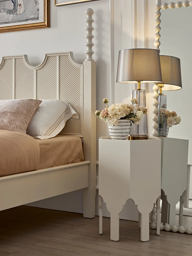 k3 Retro Bedroom Solid Wood Bedside Cabinet White Hexagonal Table Simple Side Table
k3 Retro Bedroom Solid Wood Bedside Cabinet White Hexagonal Table Simple Side Table